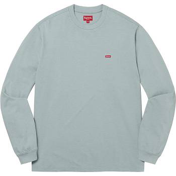 Supreme Small Box L/S Tee Sweaters Turquoise | AU355TV
