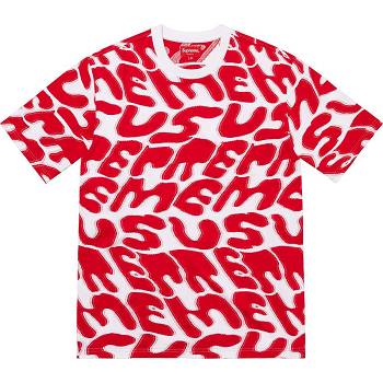 Supreme Stacked Intarsia S/S Top Sweaters White / Red | AU321VD
