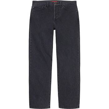 Supreme Stone Washed Black Slim Jean Pants Black | AU444HK