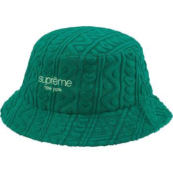 Supreme Terry Pattern Crusher Hats Green | AU150IS