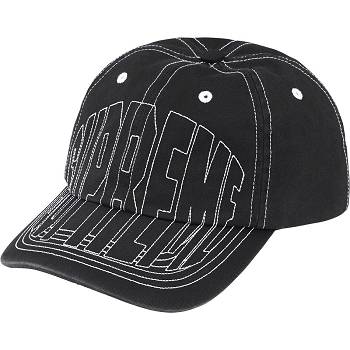 Supreme Visor Stitch 6-Panel Hats Black | AU132HK