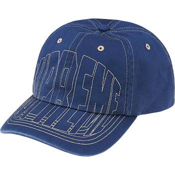 Supreme Visor Stitch 6-Panel Hats Navy | AU134KI