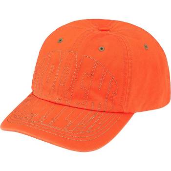 Supreme Visor Stitch 6-Panel Hats Orange | AU135LH