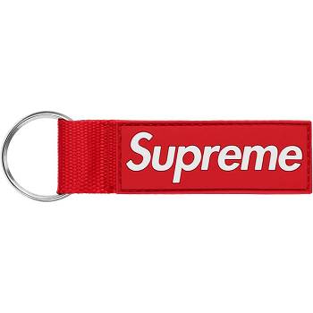 Supreme Webbing Keychain Accessories Red | AU191VD