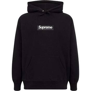 Supreme White Logo Hoodie Black | AU509EX