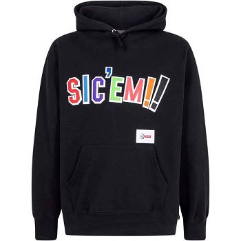Supreme X WTAPS Sic’em! Hoodie Black | AU502CE