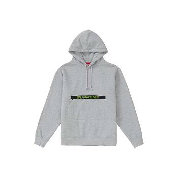 Supreme Zip Pouch Hooded Sweatshirts Grey | AU263JJ