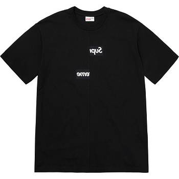 Supreme x CDG Split Box Logo T Shirts Black | AU202IS