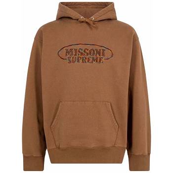 Supreme x Missoni Logo Hoodie Brown | AU504BC